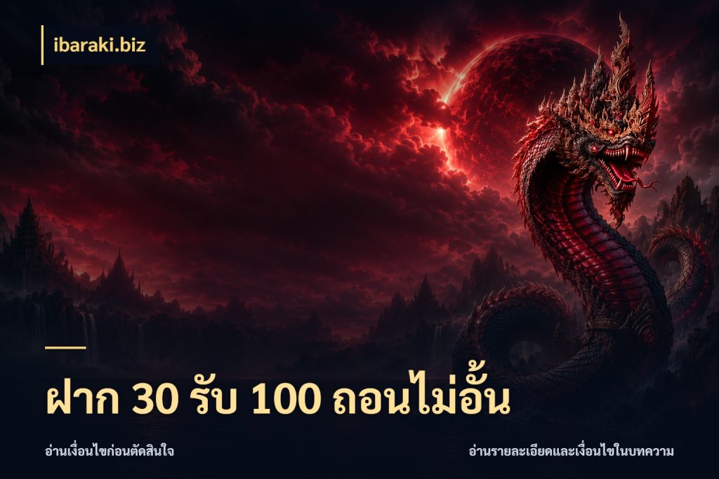 ฝาก 30 รับ 100 ถอนไม่อั้น จับประเด็นยอดรับก่อนเลือกความสนุก กับ ibaraki.biz