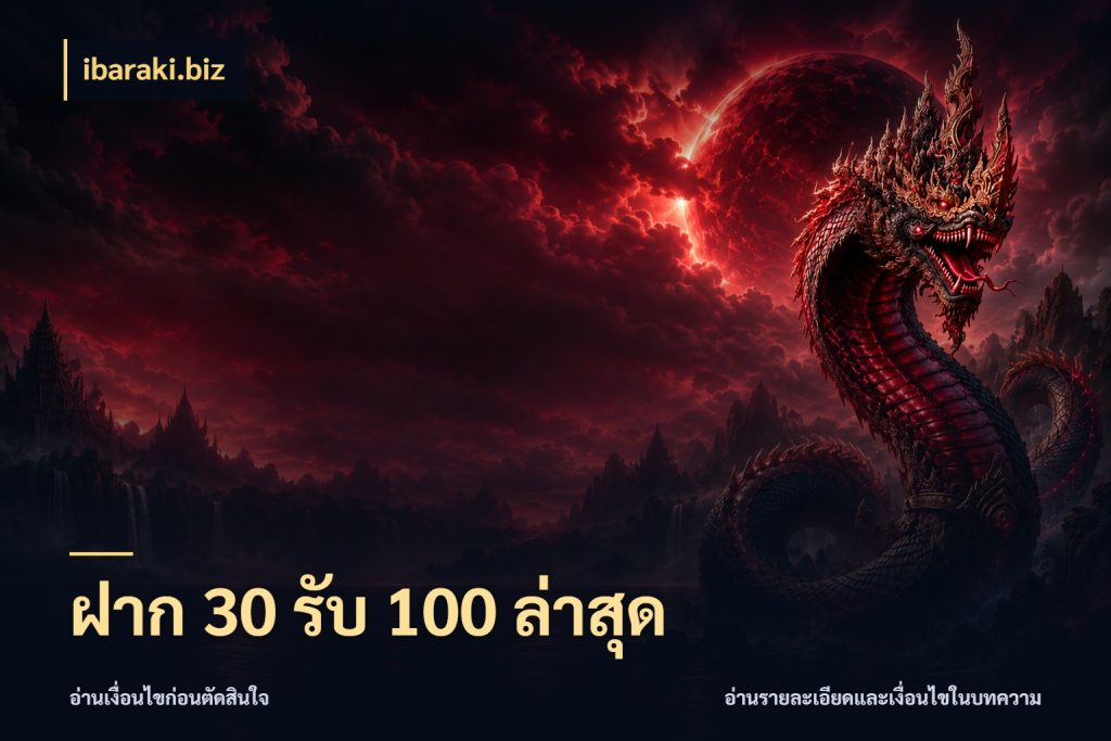 ฝาก 30 รับ 100 ล่าสุด จับประเด็นยอดรับก่อนเลือกความสนุก ในมุม ibaraki.biz