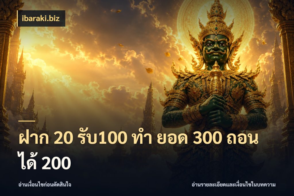 ฝาก 20 รับ100 ทํา ยอด 300 ถอนได้ 200 โปรกับเกมที่ชอบเลือกให้ตรงสไตล์ สไตล์ ibaraki.biz