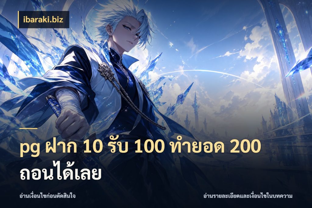 pg ฝาก 10 รับ 100 ทำยอด 200 ถอนได้เลย โปรยอดรับที่สายเกมสนใจ กับ ibaraki.biz