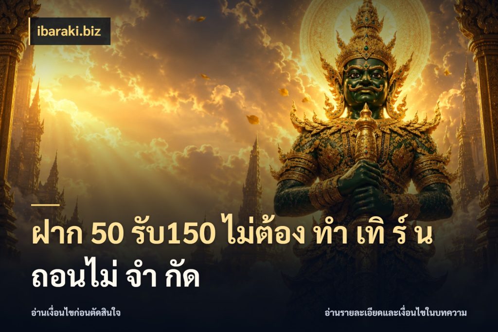 ฝาก 50 รับ150 ไม่ต้อง ทํา เทิ ร์ น ถอนไม่ จํา กัด ยอดฝากและยอดรับในมุมของคนชอบลุ้น กับ ibaraki.biz