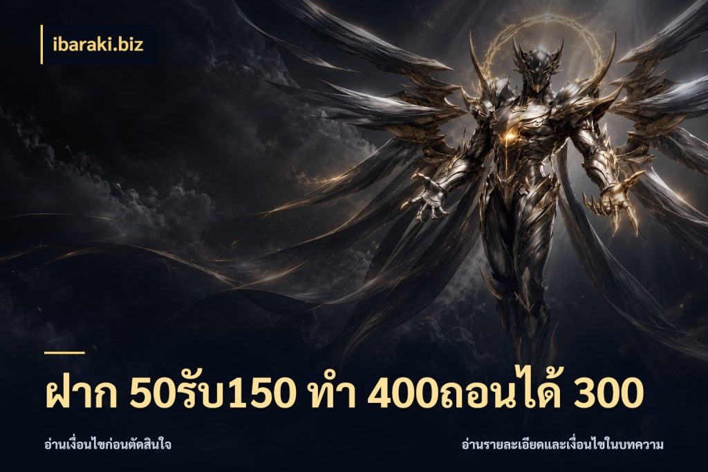 ฝาก 50รับ150 ทํา 400ถอนได้ 300 ibaraki.biz สีสันของโปรฝากและยอดรับ