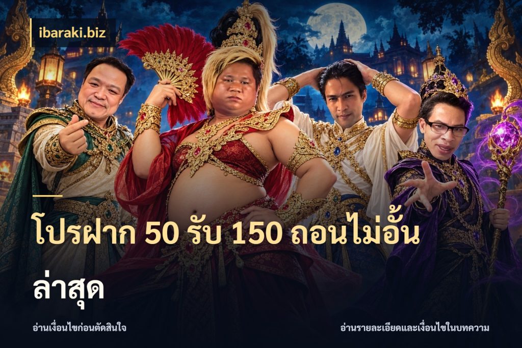 โปรฝาก 50 รับ 150 ถอนไม่อั้นล่าสุด จับประเด็นยอดรับก่อนเลือกความสนุก ในมุม ibaraki.biz