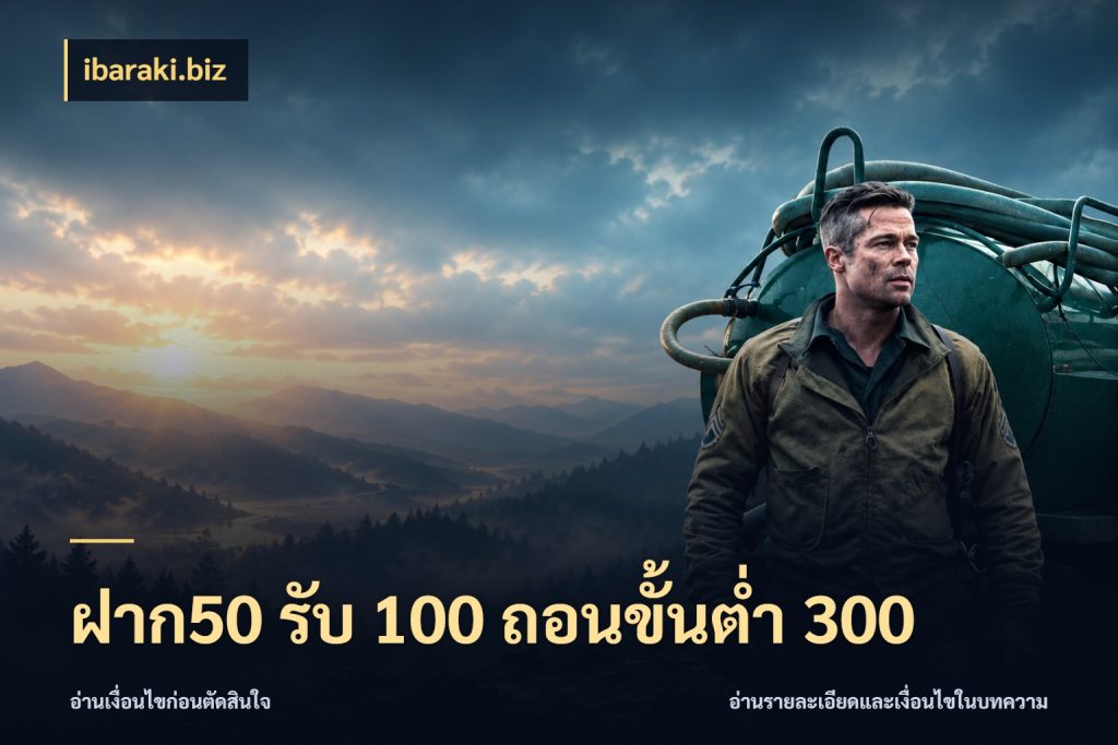 ฝาก50 รับ 100 ถอนขั้นต่ํา 300 สายโบนัสเลือกจังหวะสนุกได้อย่างไร กับ ibaraki.biz