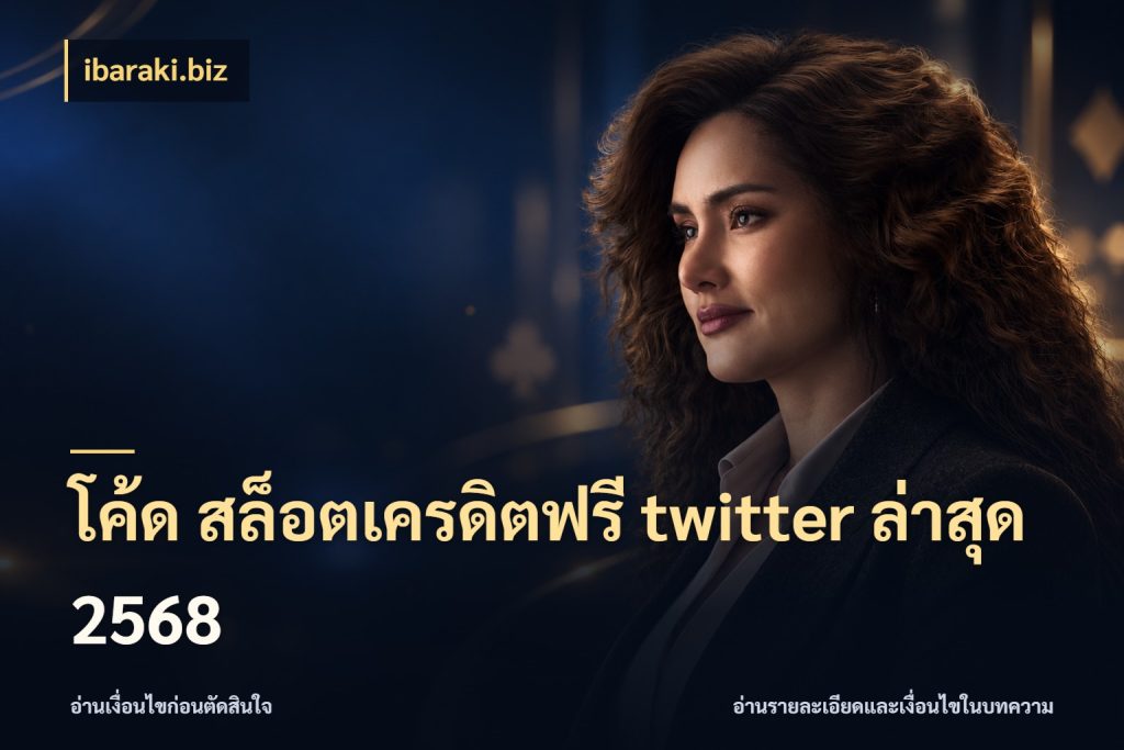 โค้ด สล็อตเครดิตฟรี twitter ล่าสุด 2568 ibaraki.biz จับมุมเด่นของเครดิตฟรีให้ตรงใจ