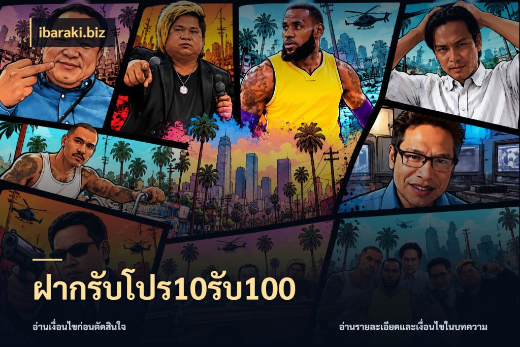 ฝากรับโปร10รับ100 ibaraki.biz เครดิตกับรูปแบบโปรที่ตรงใจ