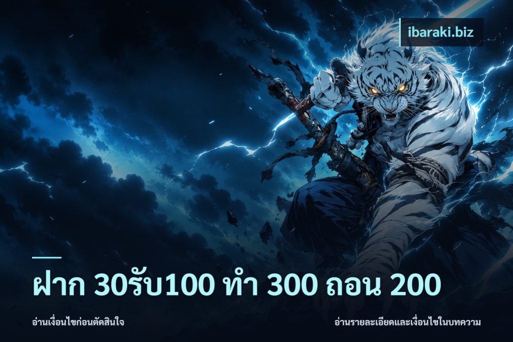 ฝาก 30รับ100 ทํา 300 ถอน 200