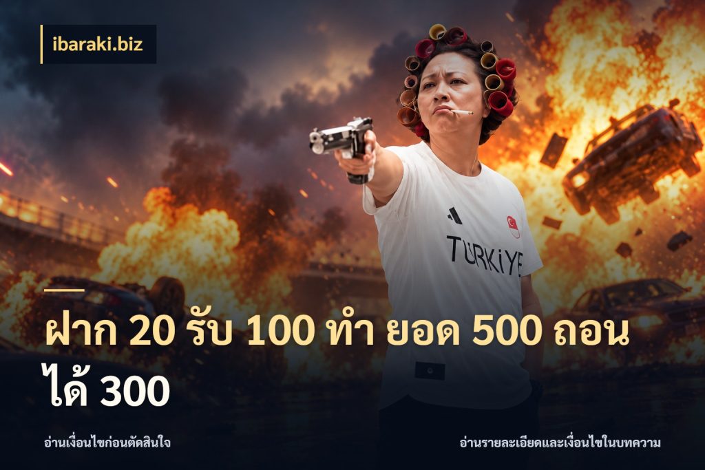 ฝาก 20 รับ 100 ทํา ยอด 500 ถอนได้ 300 ibaraki.biz สีสันของโปรฝากและยอดรับ