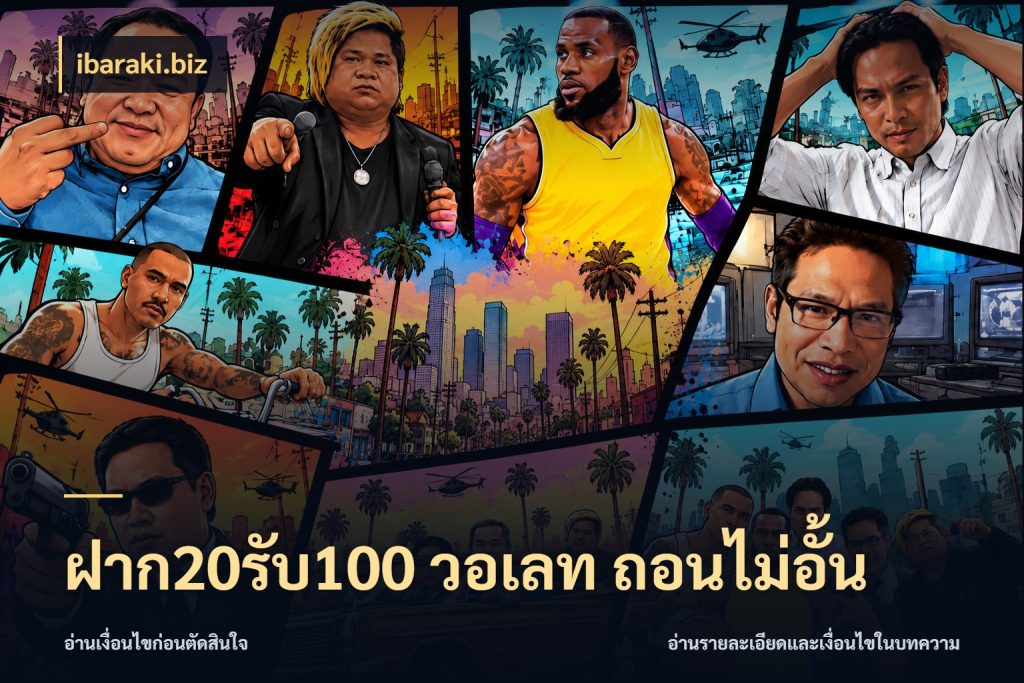 ฝาก20รับ100 วอเลท ถอนไม่อั้น เครดิตกับรูปแบบโปรที่ตรงใจ กับ ibaraki.biz