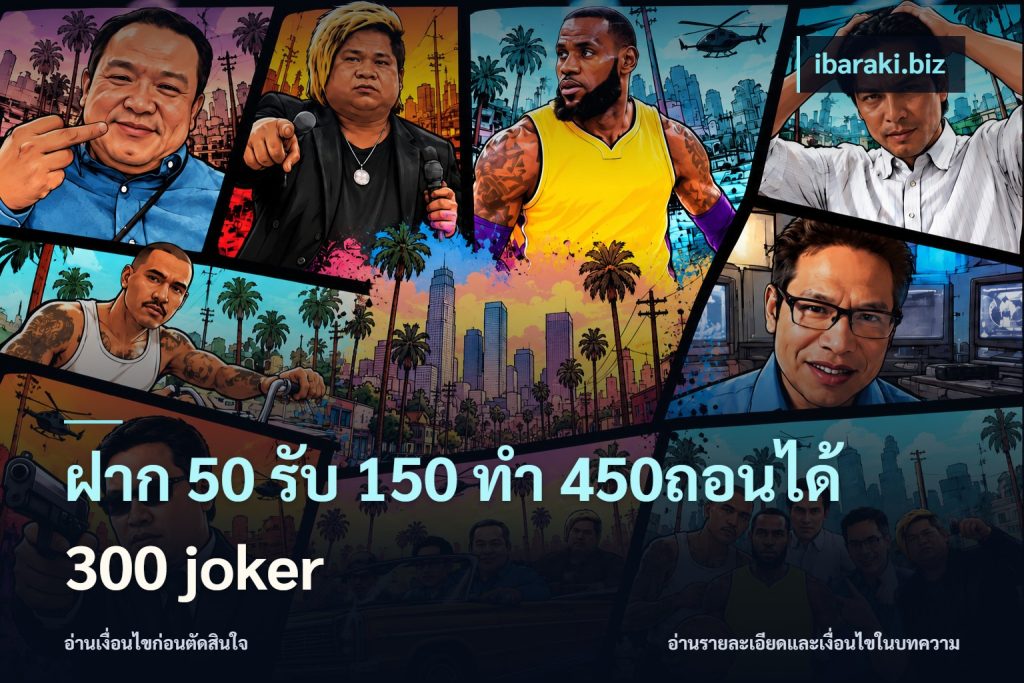 ฝาก 50 รับ 150 ทํา 450ถอนได้ 300 joker