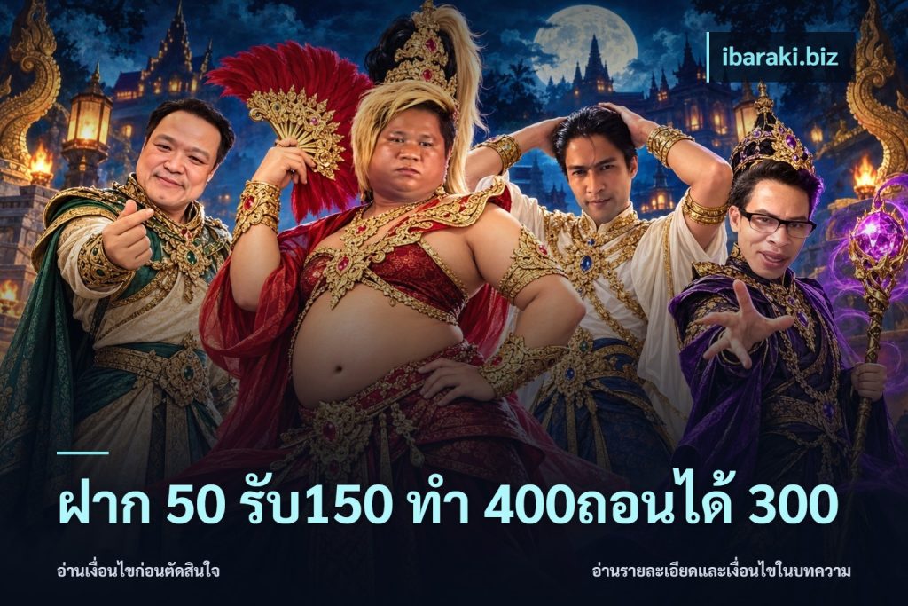 ฝาก 50 รับ150 ทํา 400ถอนได้ 300